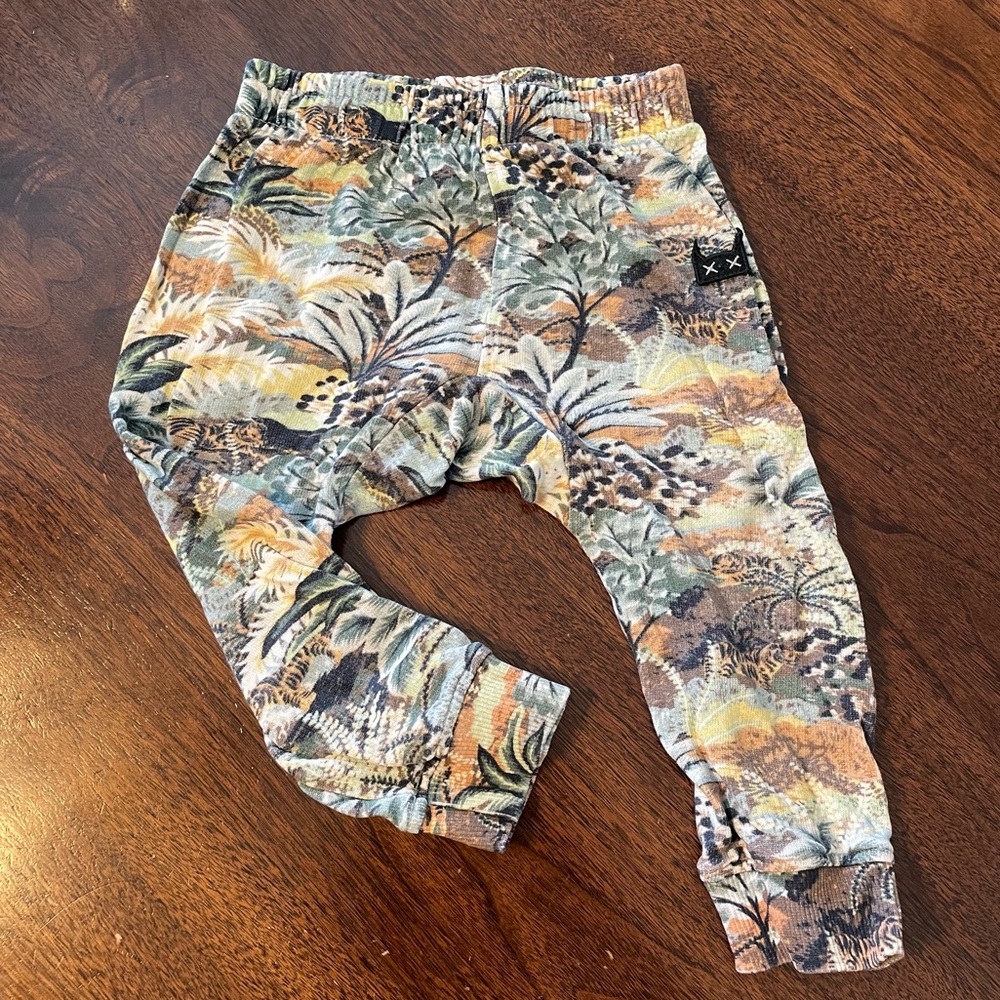 Munster Kids Sweatpants Jungle Pattern Size 2T